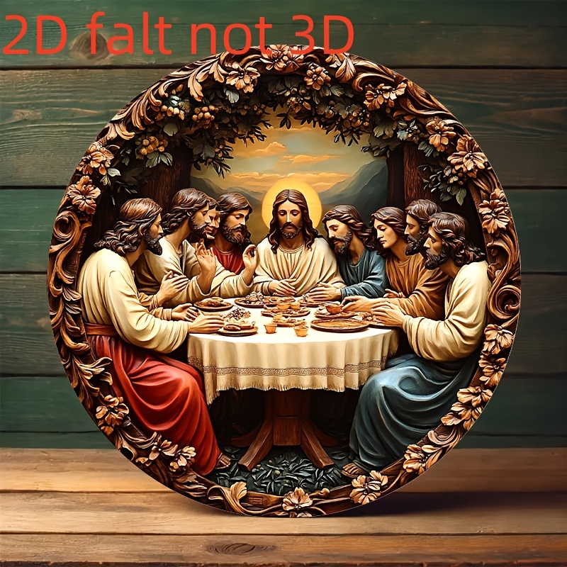 Home Decor Jesus - Aluminum Round Wall Art, The Last