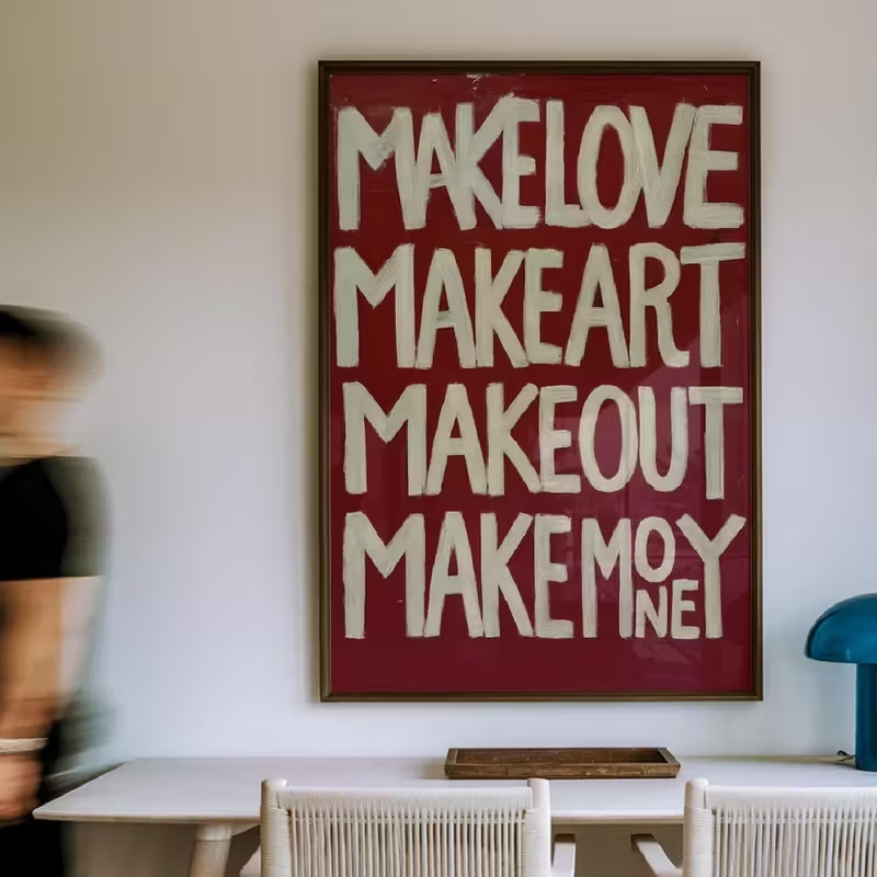 Home Decor Lovely Home - Modern,Retro Self Made Love Kisses Me