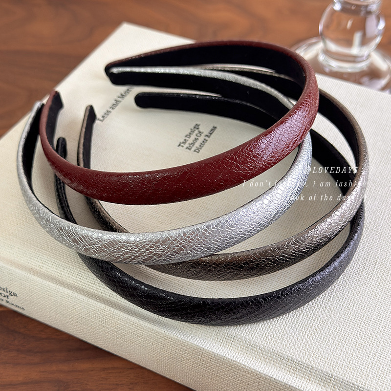 Decorative Throw Pillow - Vintage Red Leather Thin Headband Multiple