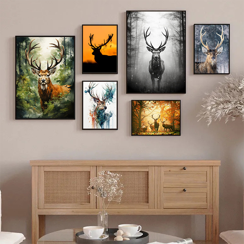 Home Decor Lovely Home - Lovely Animal Wild Deer Canvas Poster