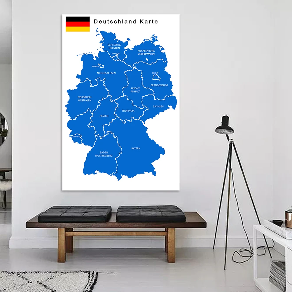 Germany Home Decor - 100*150 Cm The Germany Political Map