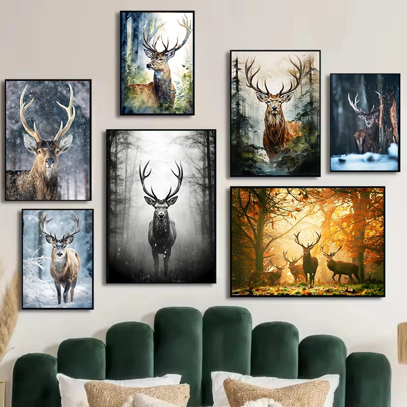Home Decor Lovely Home - Lovely Wild Animal Deer Poster Prints