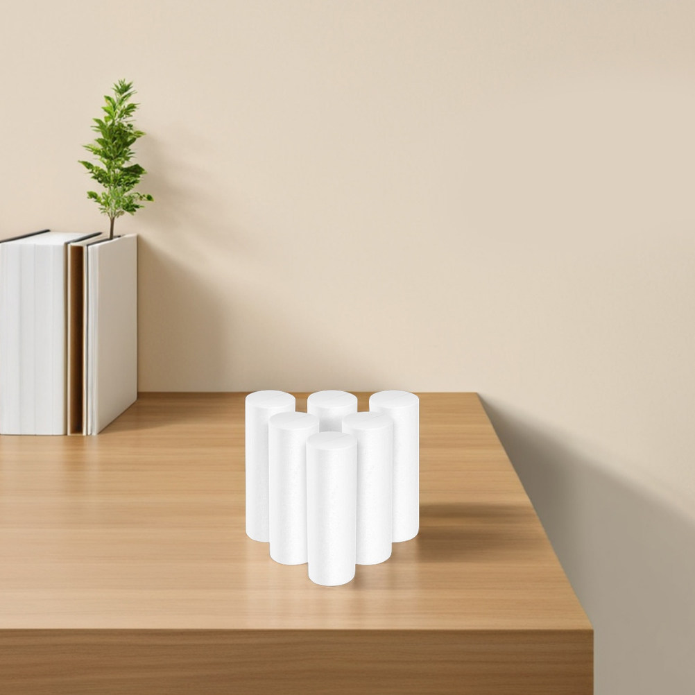 X Home Decor - 20Pcs Foam Cylinders White 12.5cm X