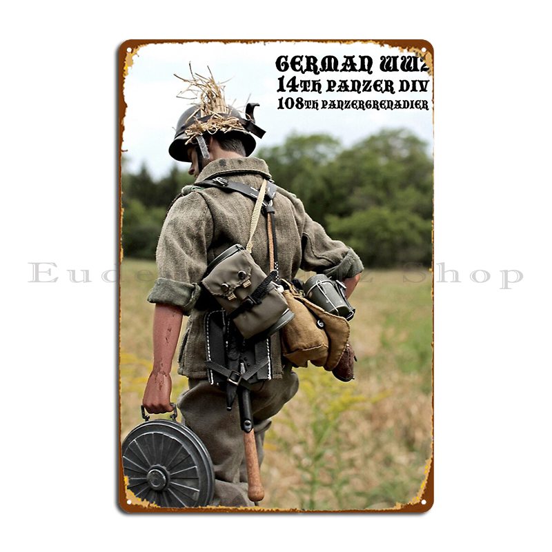 Germany Home Decor - Ww2 German Panzergrenadier With Landmine Metal