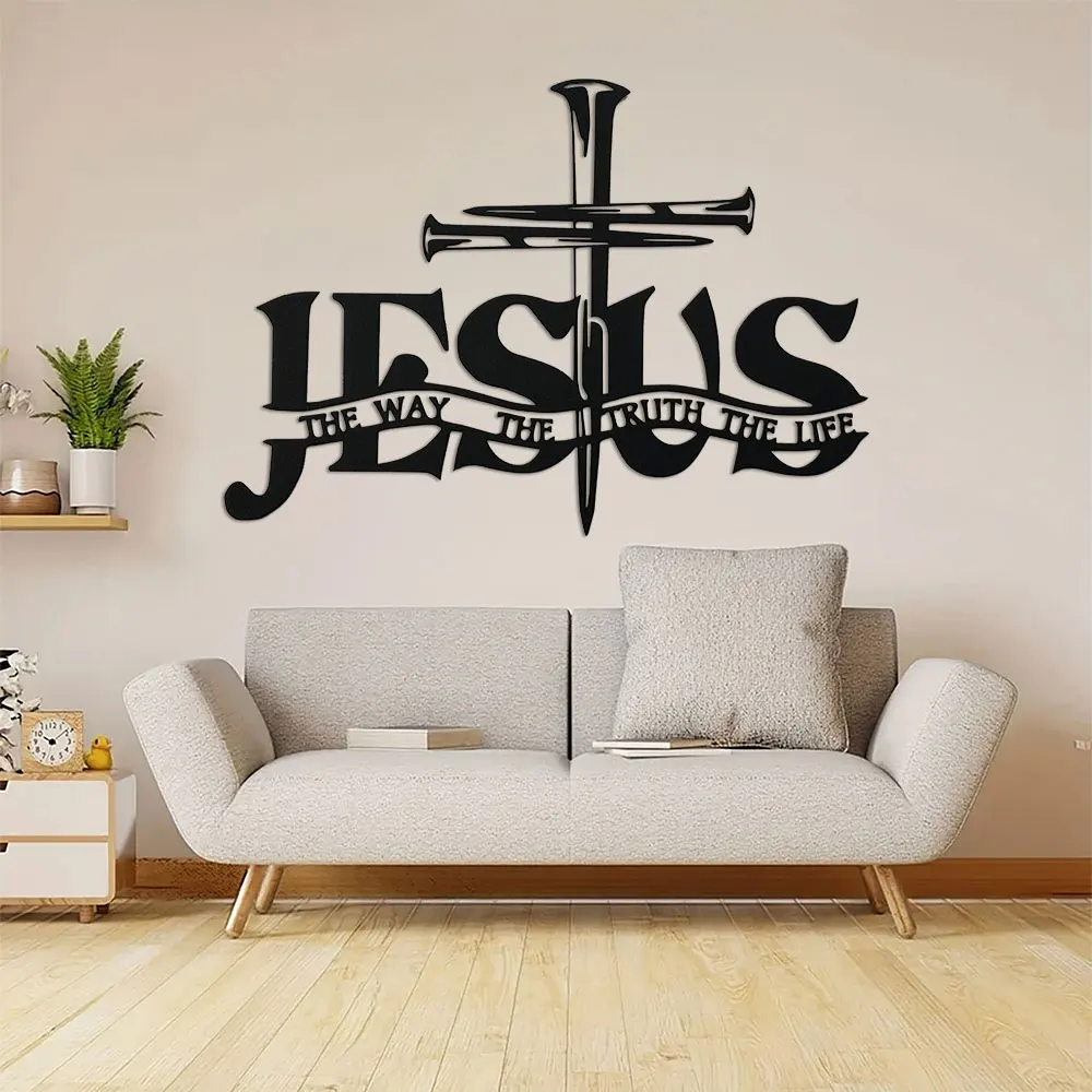 1Pc Jesus & Praying Hands Meta - Home Decor Jesus ulasan dan harga