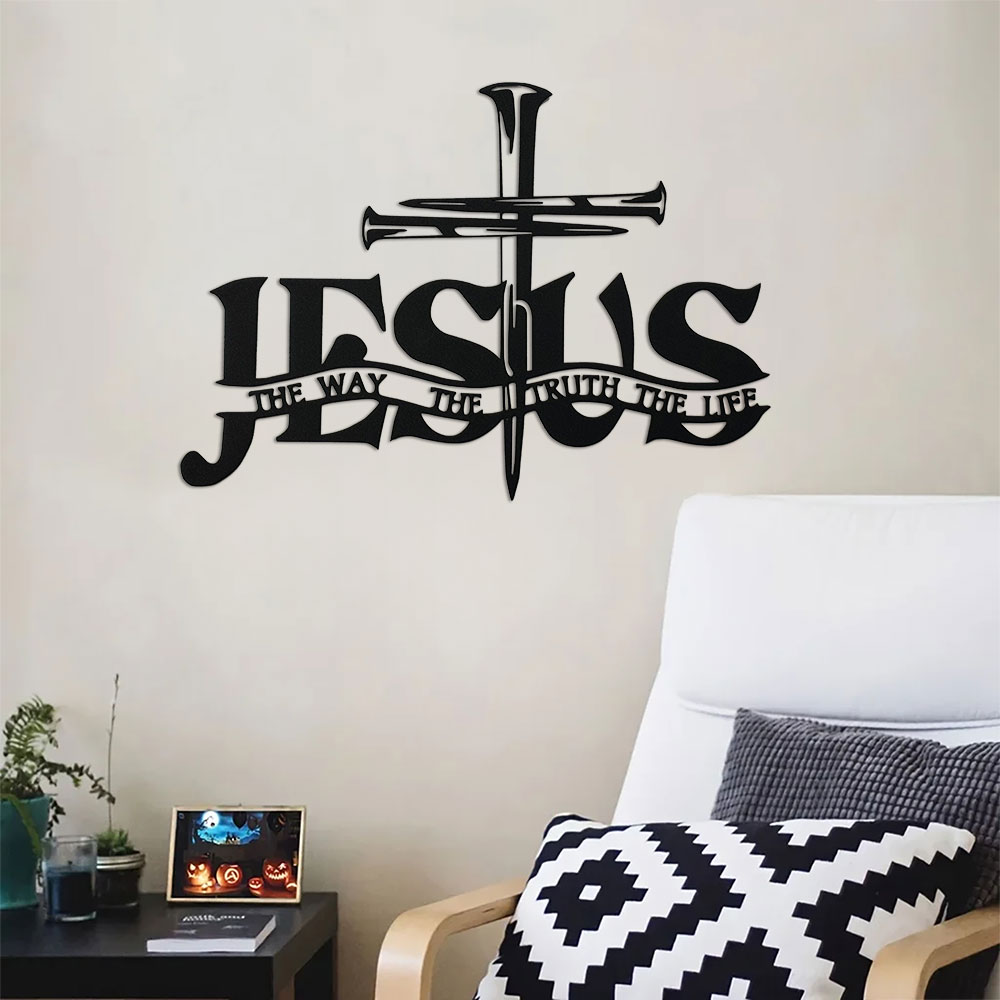 1Pc Jesus & Praying Hands Meta - Home Decor Jesus ulasan dan harga