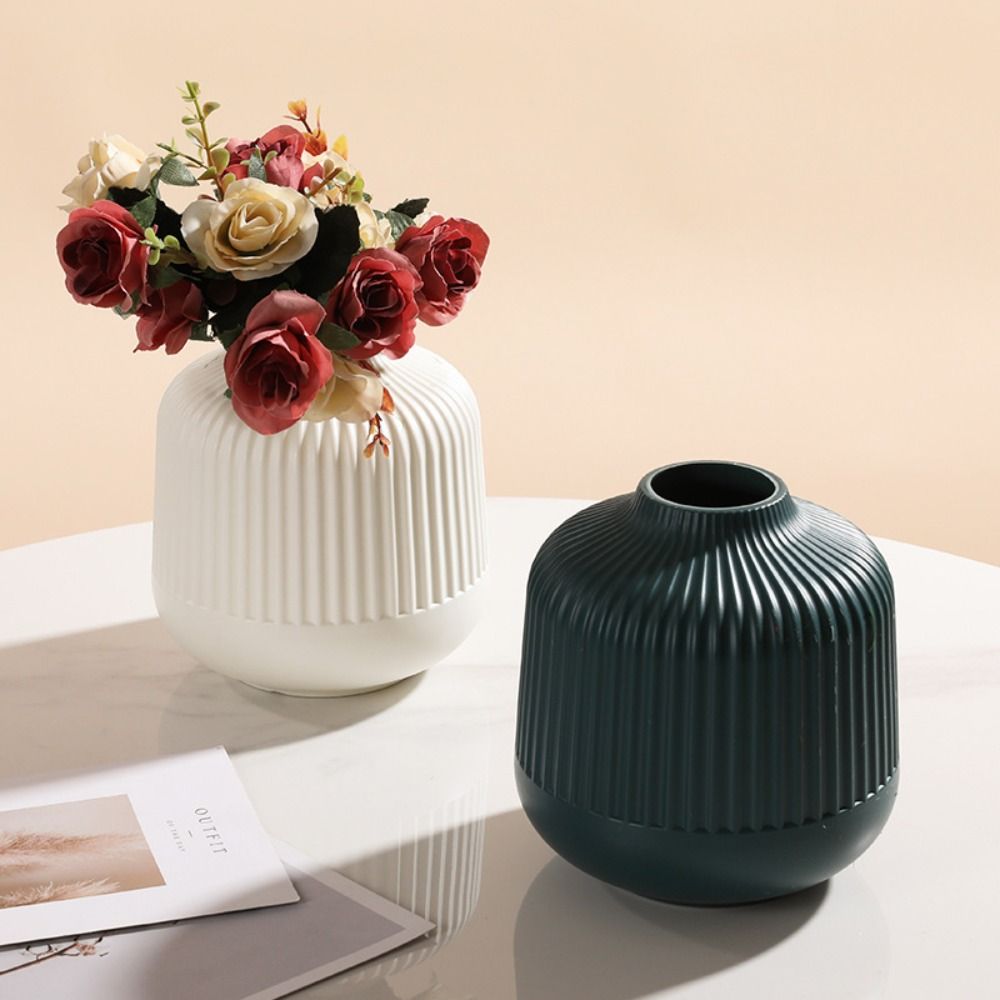 Imitation Ceramic Flower Vase  - Glass Vase Nordic ulasan dan harga