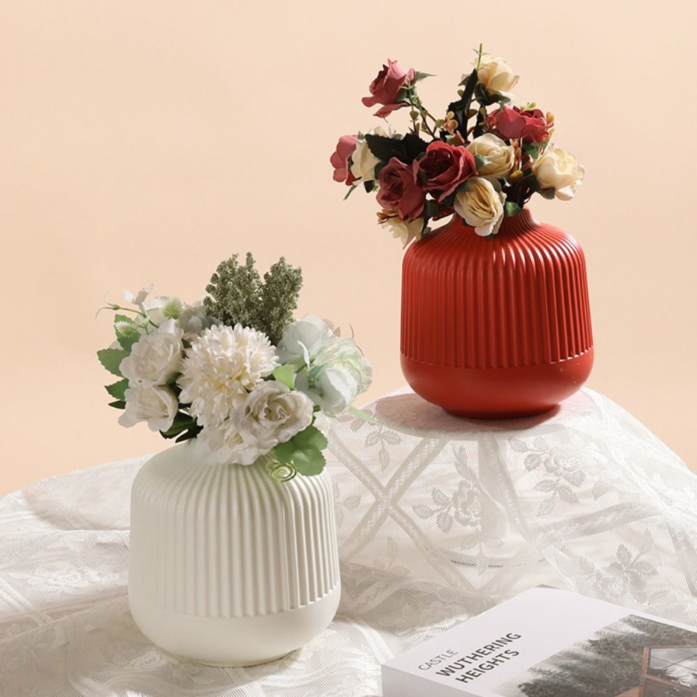 Imitation Ceramic Flower Vase  - Glass Vase Nordic ulasan dan harga