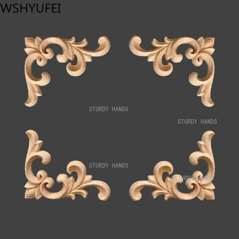 8pcs Floral Wood Carved Wooden - Home Decor Modern Organic ulasan dan harga