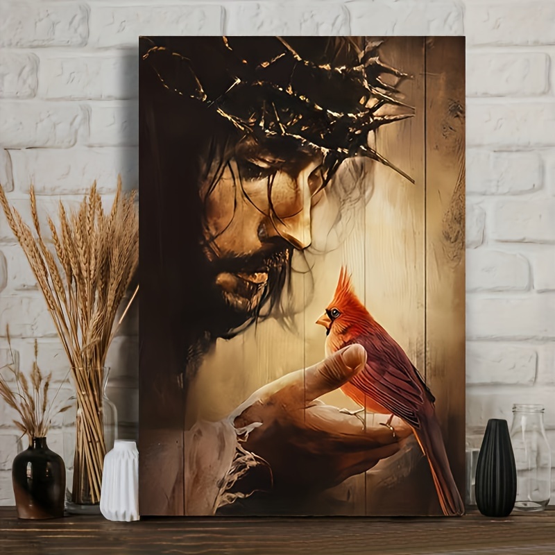 Thorn Crown Jesus Portrait Art - Home Decor Jesus ulasan dan harga