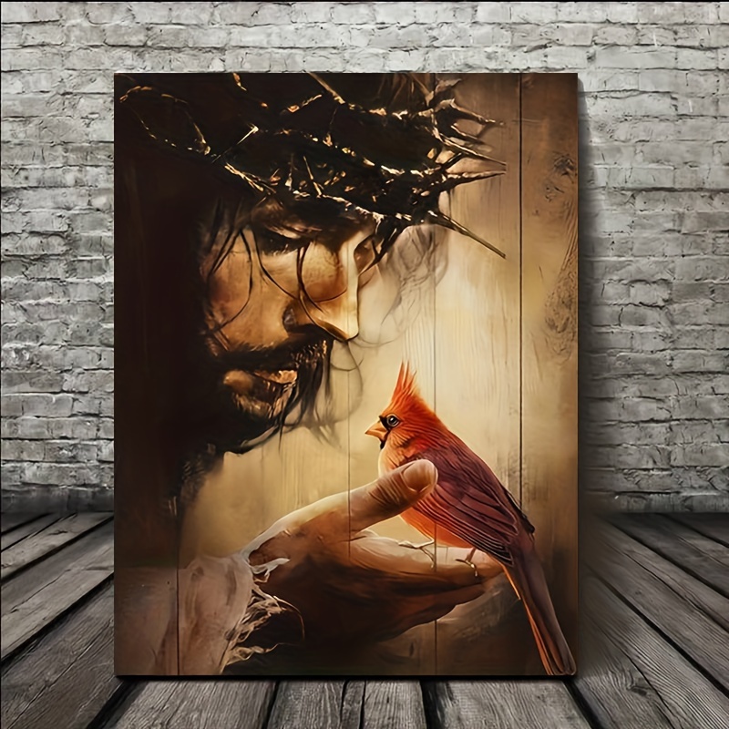 Thorn Crown Jesus Portrait Art - Home Decor Jesus ulasan dan harga