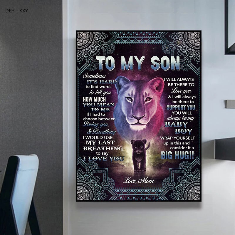 Love Canvas Wall Art Poster Pr - Home Decor Lovely Home ulasan dan harga