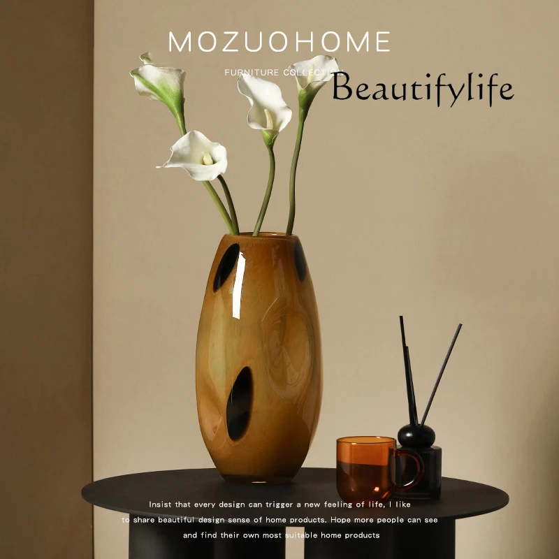 Si Nordic Creative Brown And B - Glass Vase Nordic ulasan dan harga