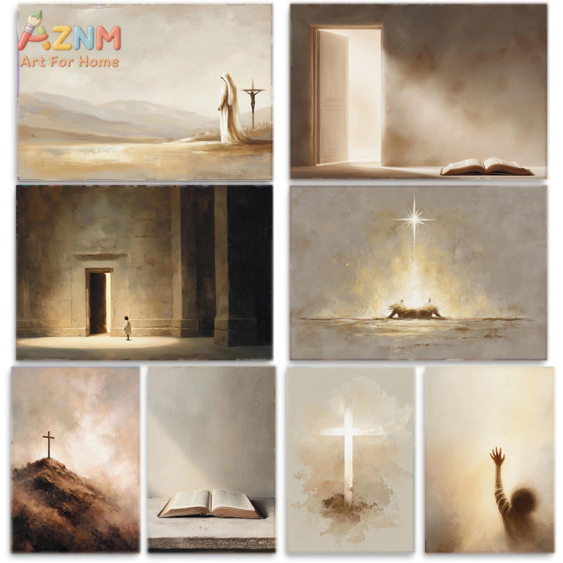 AZNM Neutral Christian Cross C - Home Decor Jesus ulasan dan harga