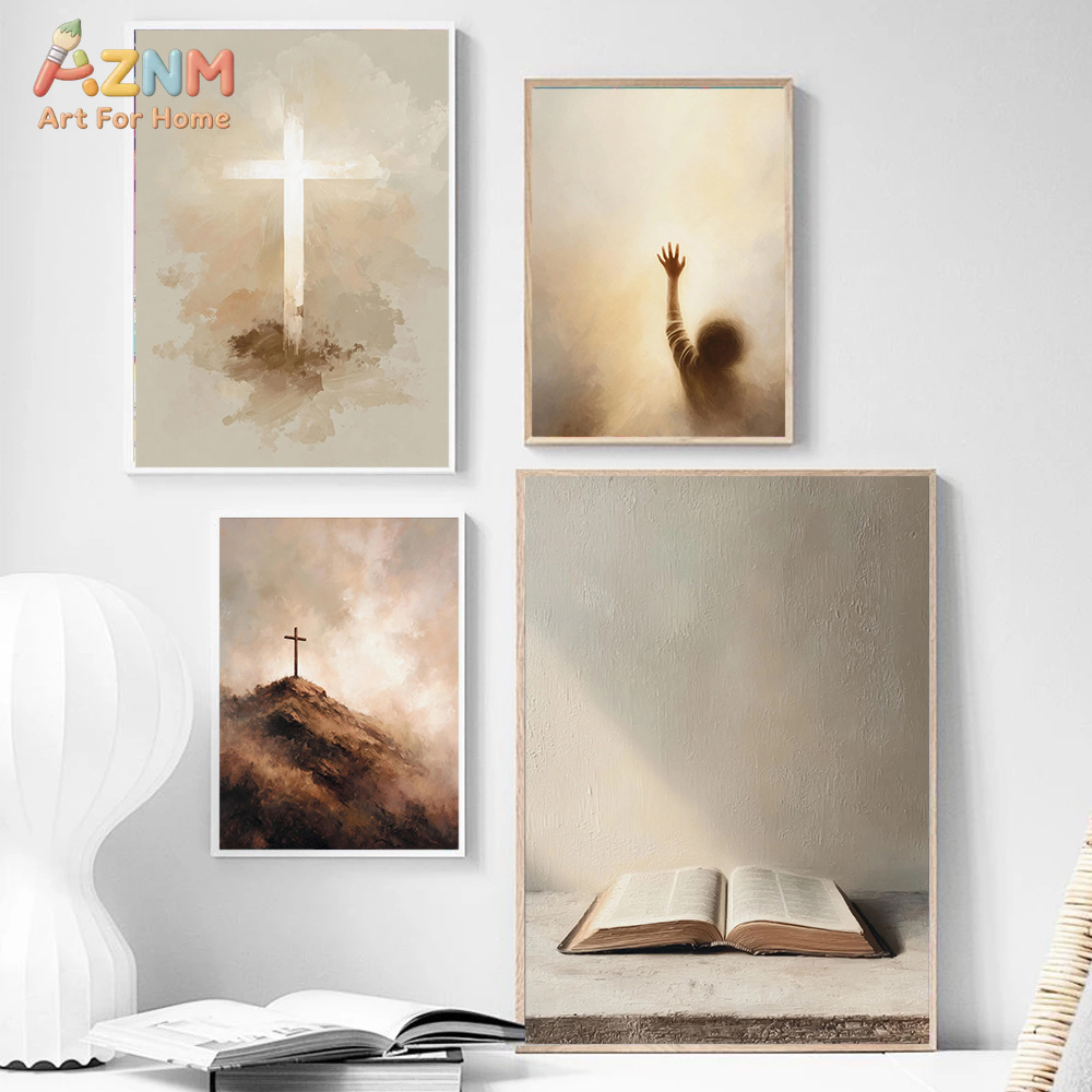 AZNM Neutral Christian Cross C - Home Decor Jesus ulasan dan harga