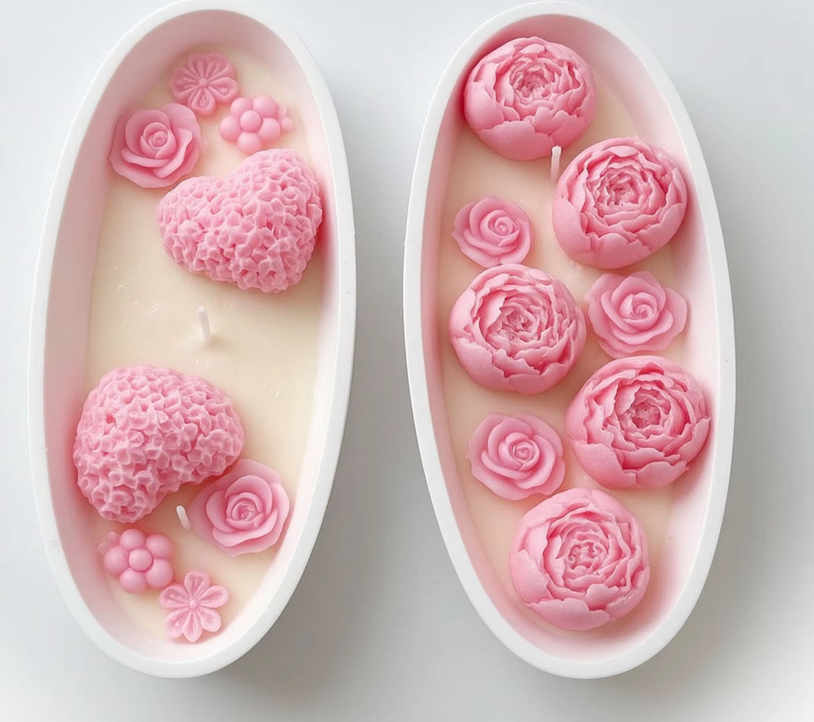 Heart Rose Floral Scented Cand - Home Decor Flowers ulasan dan harga