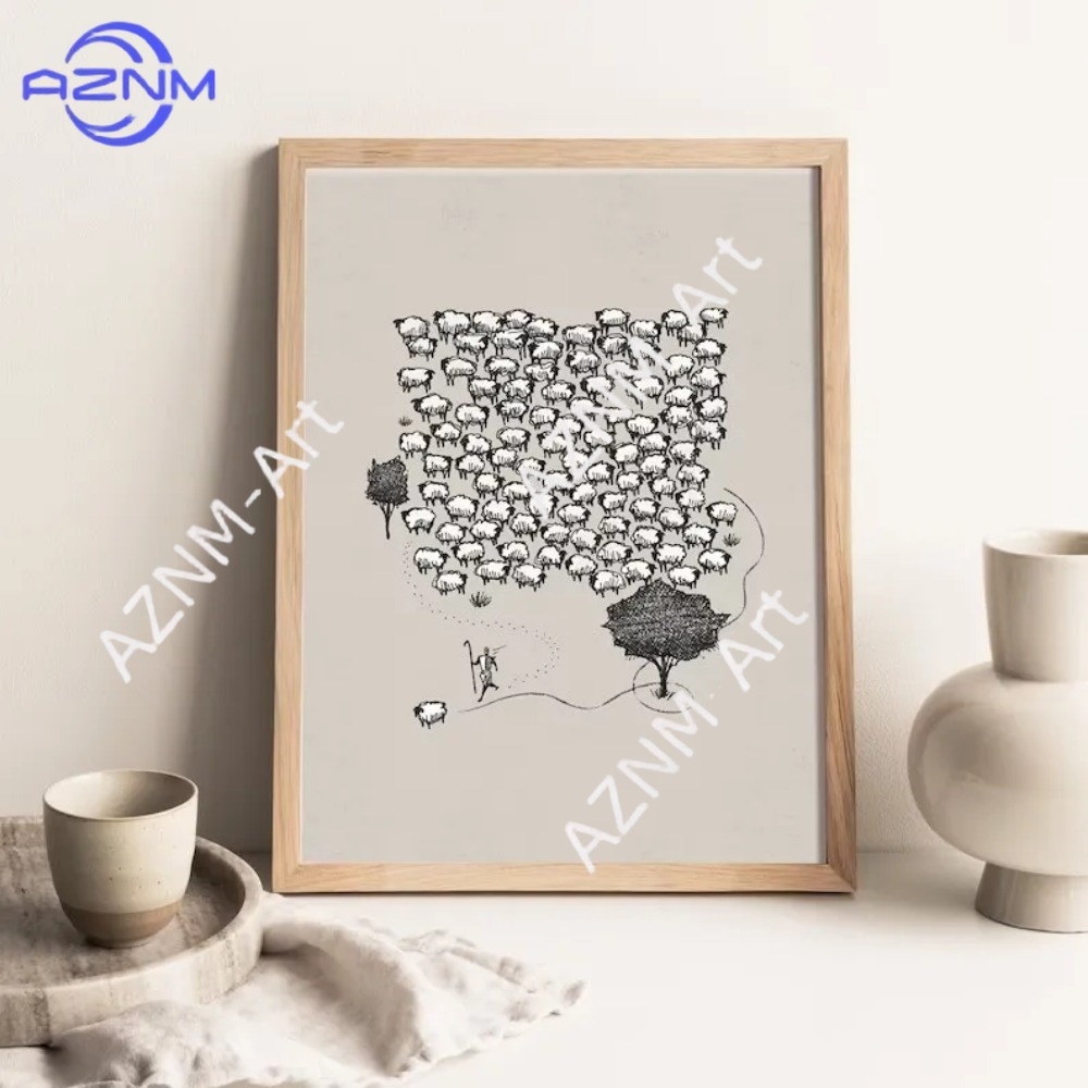 Jesus Leaves The 99 Shepherd C - Home Decor Jesus ulasan dan harga