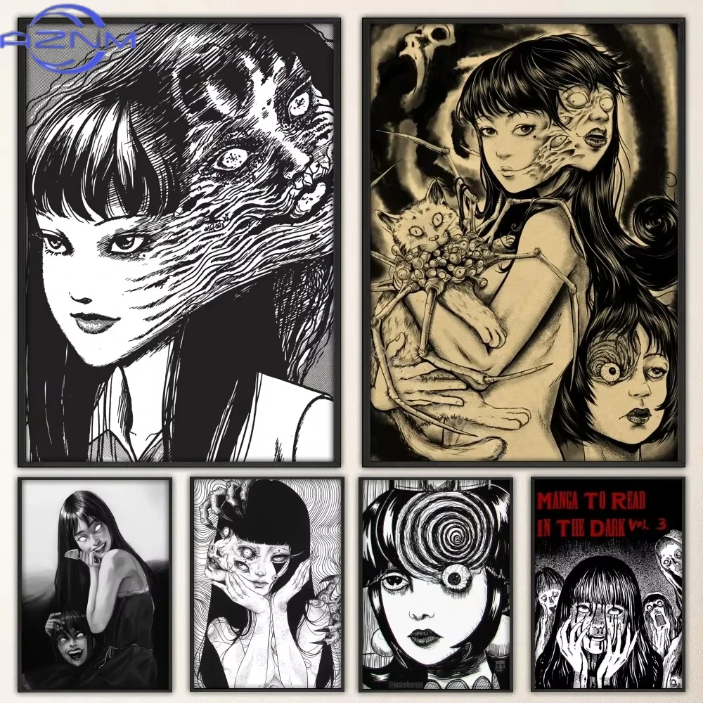 Japan Anime Junji Ito Poster P - Watercolor Poster Print ulasan dan harga