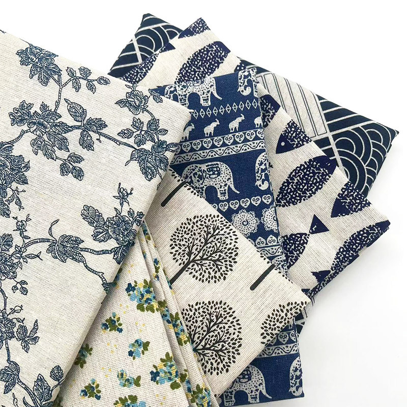Retro Boho Floral Cotton Linen - Home Decor Fabric ulasan dan harga