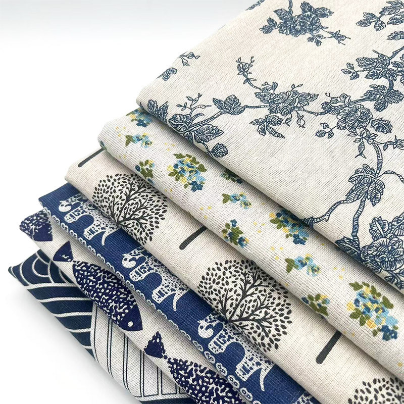 Retro Boho Floral Cotton Linen - Home Decor Fabric ulasan dan harga