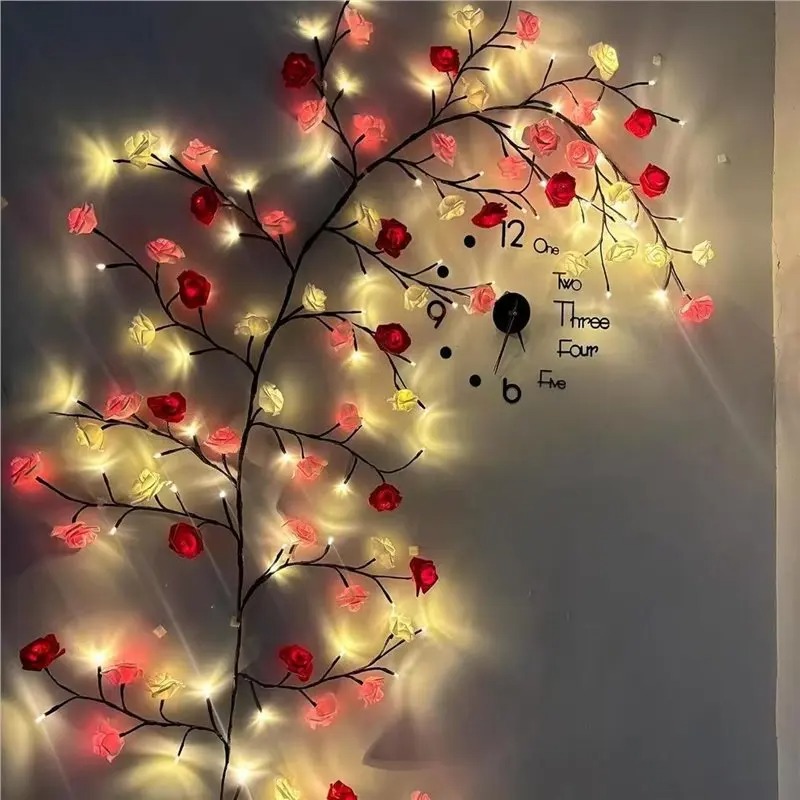 DIY Maple Leaf Rose Pendant US - Home Decor Flowers ulasan dan harga
