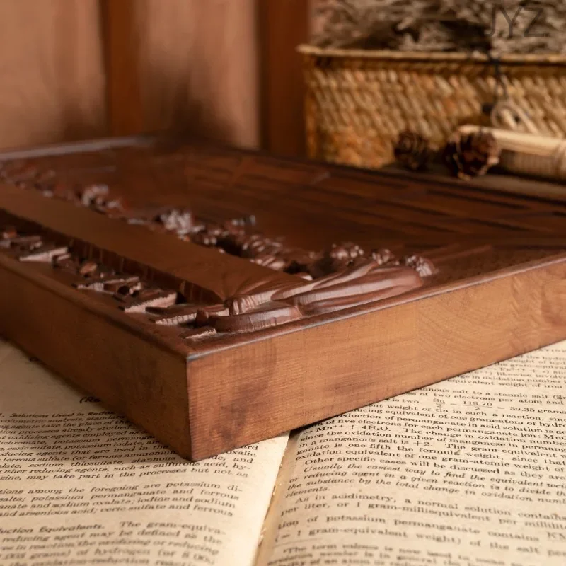 50cm Carving Wall Plaque Famou - Home Decor Jesus ulasan dan harga