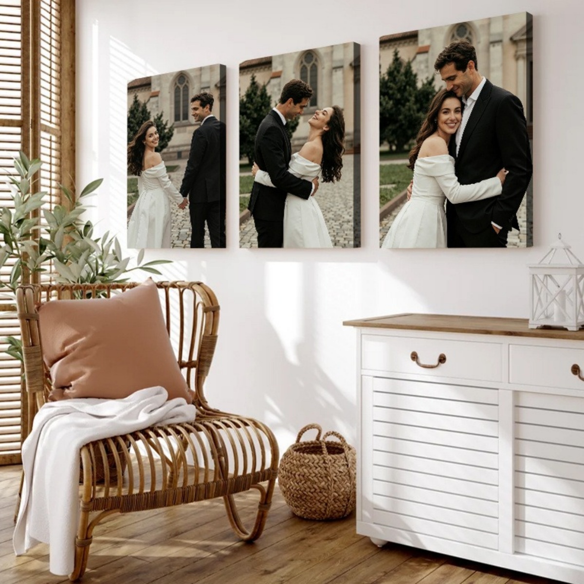 Set of 3 Custom Photo Canvas P - Home Decor Fabric ulasan dan harga