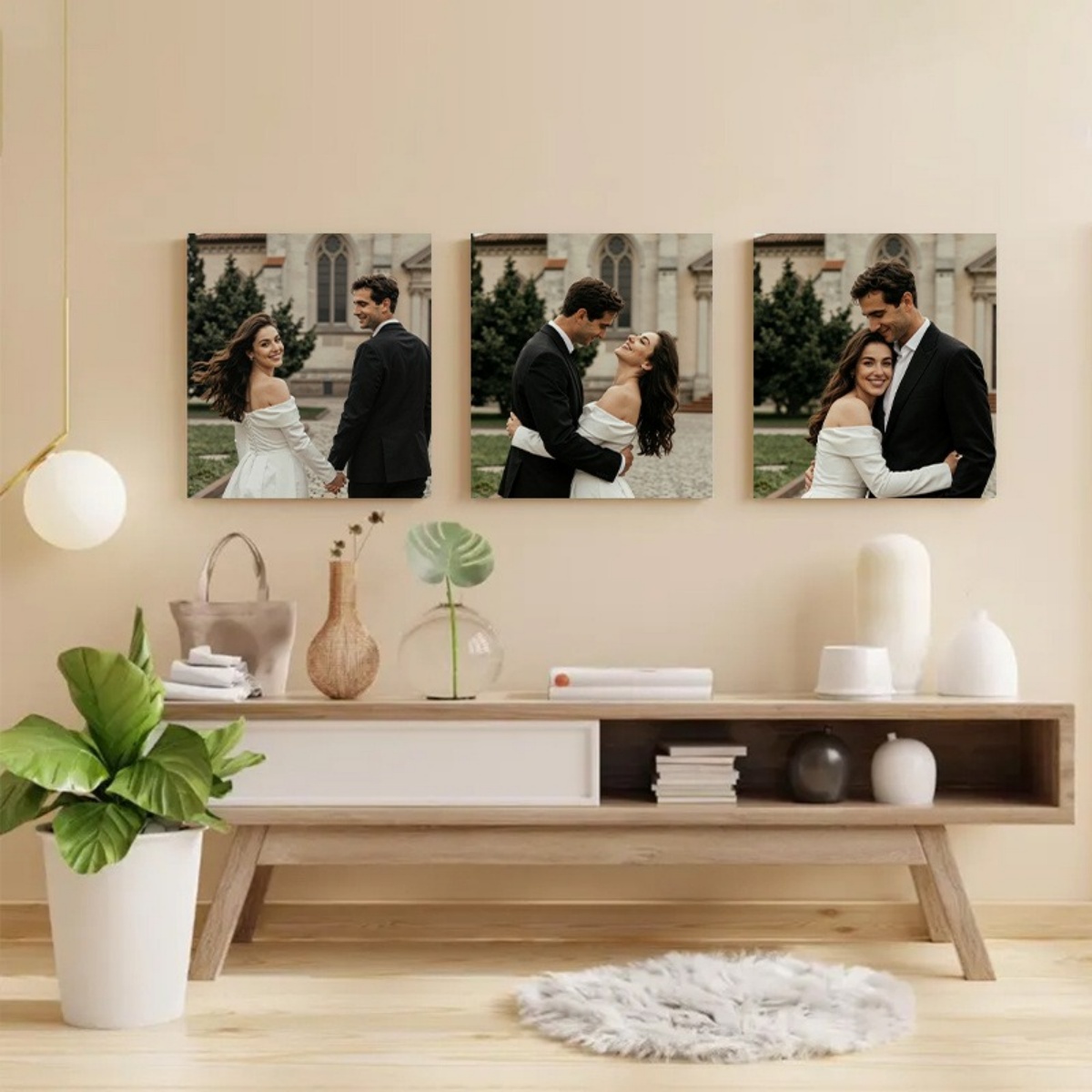 Set of 3 Custom Photo Canvas P - Home Decor Fabric ulasan dan harga