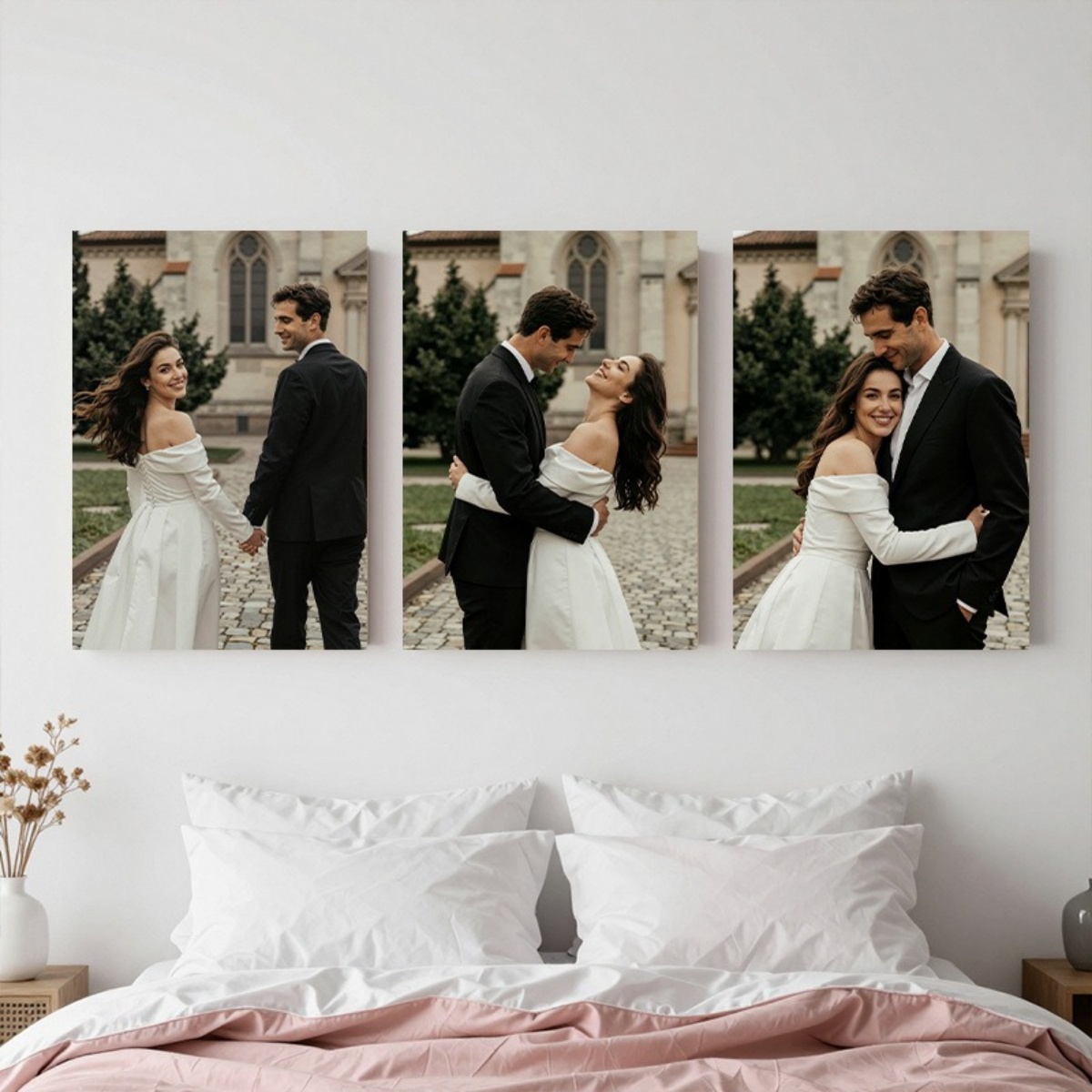 Set of 3 Custom Photo Canvas P - Home Decor Fabric ulasan dan harga