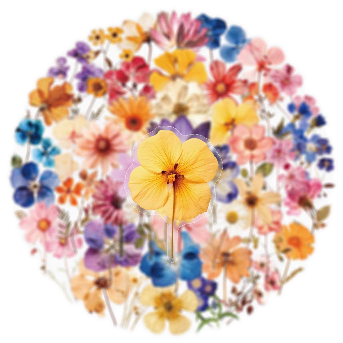 50/100PCS Cartoon Flower Stick - Home Decor Online ulasan dan harga