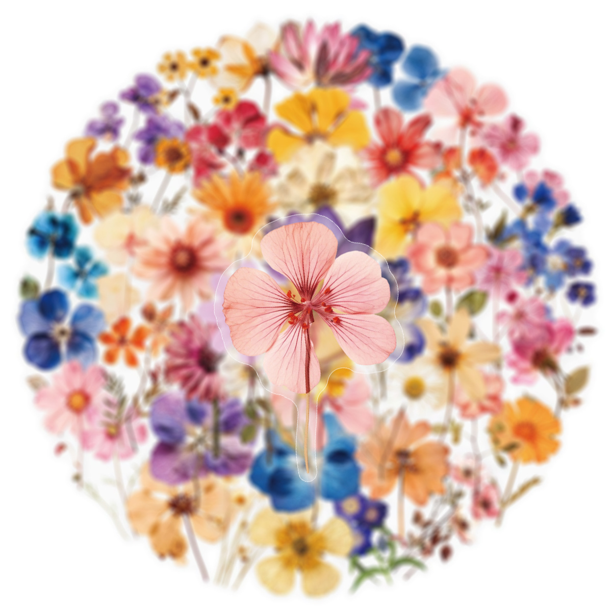 50/100PCS Cartoon Flower Stick - Home Decor Online ulasan dan harga