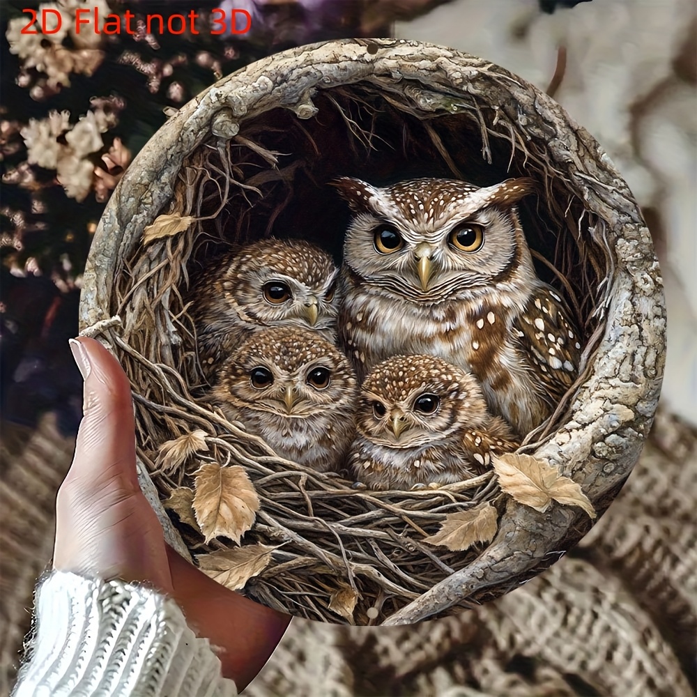 Vintage Metal Owl Family Wall  - X Home Decor ulasan dan harga