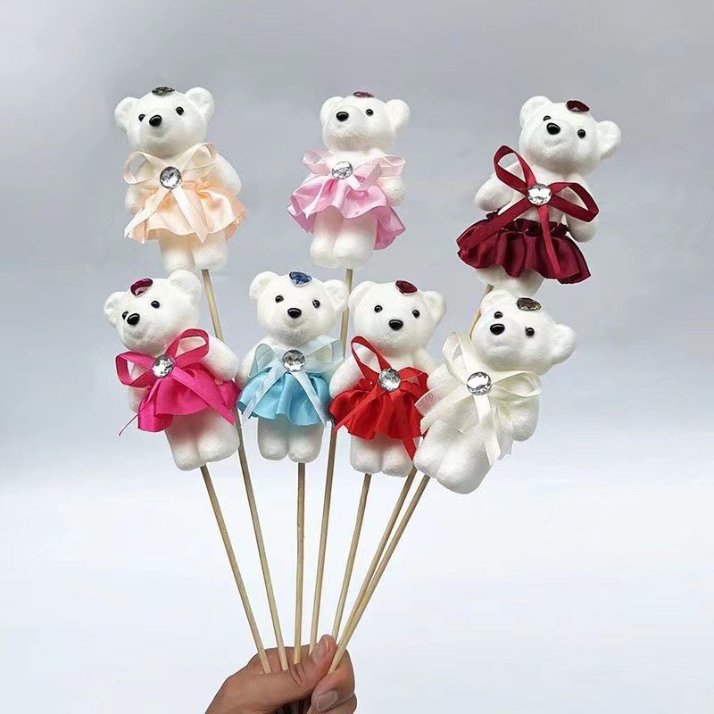 10pcs/Bag Bouquet Bear Ice Cre - Home Decor Flowers ulasan dan harga