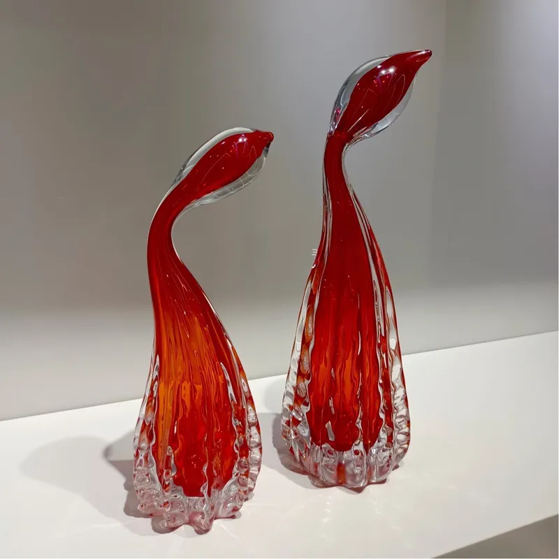 Nordic Glazed Glass Vase Red O - Glass Vase Nordic ulasan dan harga