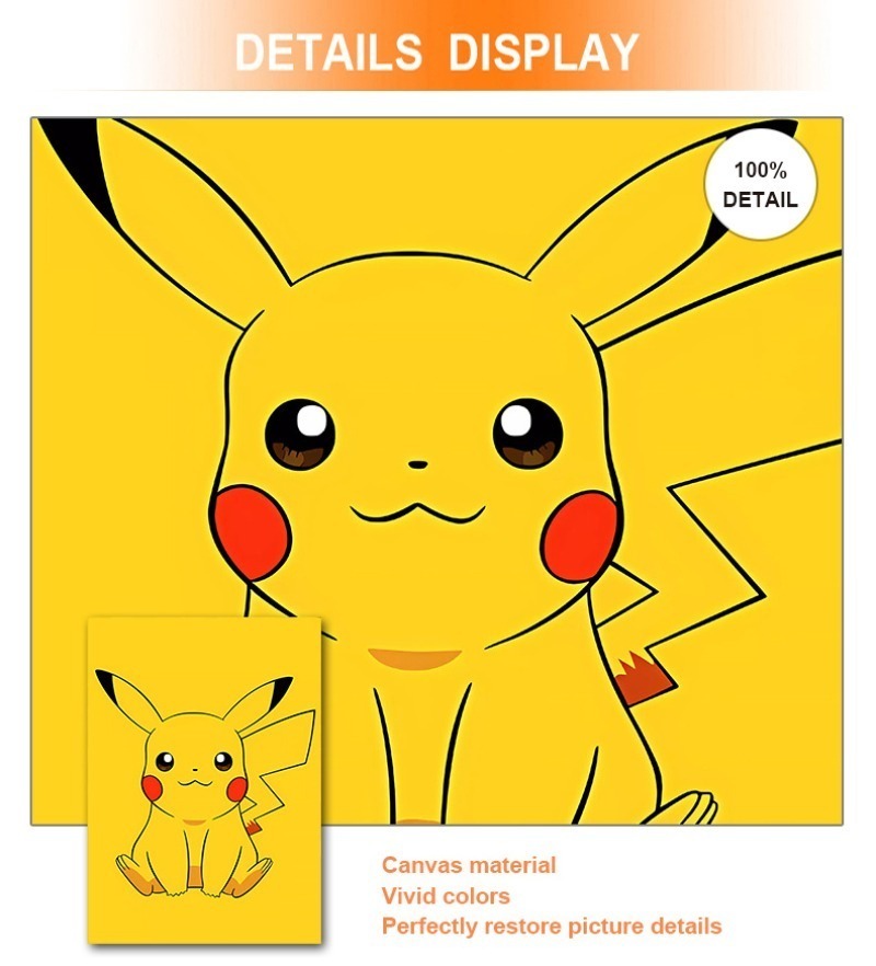 Frameless Cartoon Anime Poster - Watercolor Poster Print ulasan dan harga