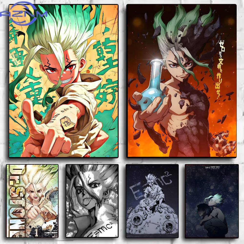 Classic Anime Dr Stone Poster  - Watercolor Poster Print ulasan dan harga