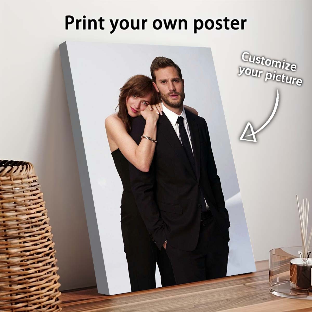 Custom Print Canvas Painting F - Home Decor Fabric ulasan dan harga