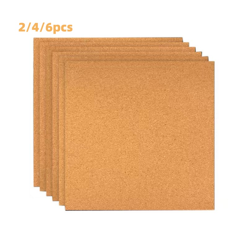 2/4/6 Pieces of Square Cork Bo - X Home Decor ulasan dan harga