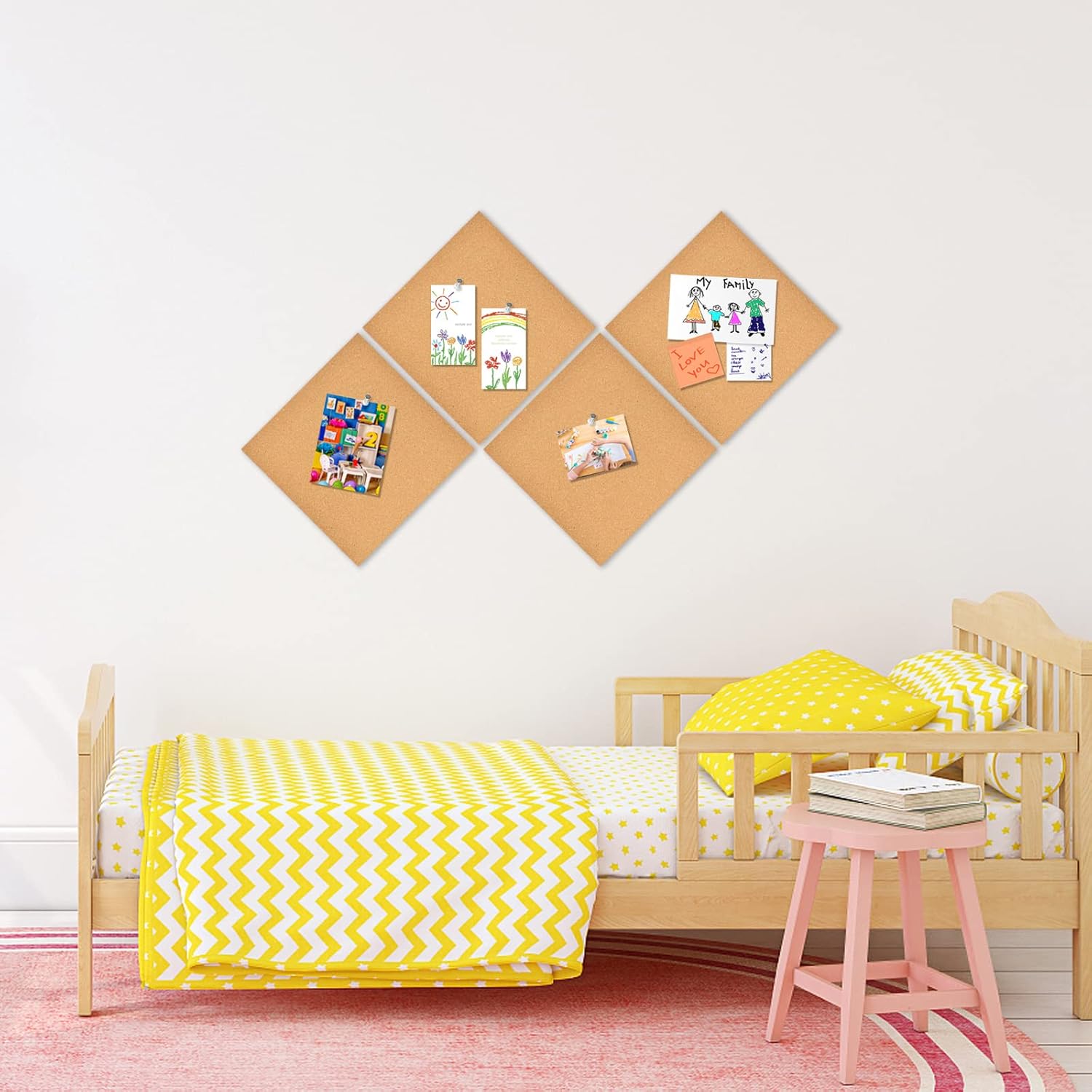 2/4/6 Pieces of Square Cork Bo - X Home Decor ulasan dan harga