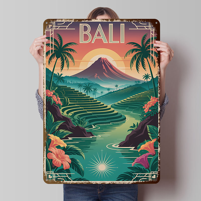 Bali Travel Art Deco Style Pos - Home Decor Bali ulasan dan harga