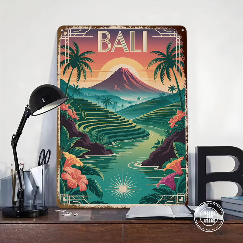 Bali Travel Art Deco Style Pos - Home Decor Bali ulasan dan harga