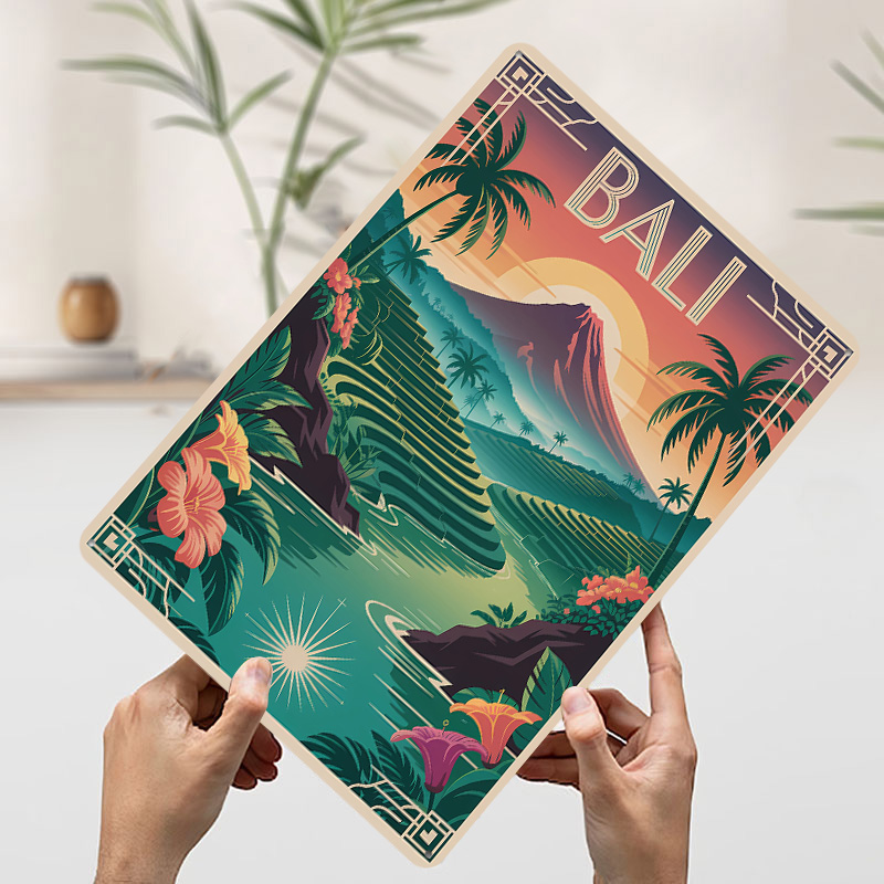 Bali Travel Art Deco Style Pos - Home Decor Bali ulasan dan harga