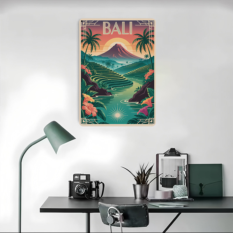 Bali Travel Art Deco Style Pos - Home Decor Bali ulasan dan harga
