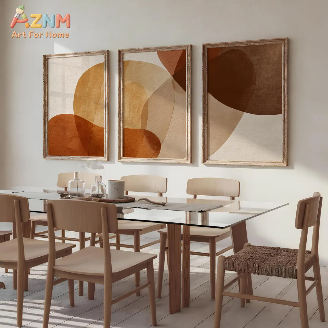 AZNM Boho Abstract Terracotta  - Watercolor Poster Print ulasan dan harga