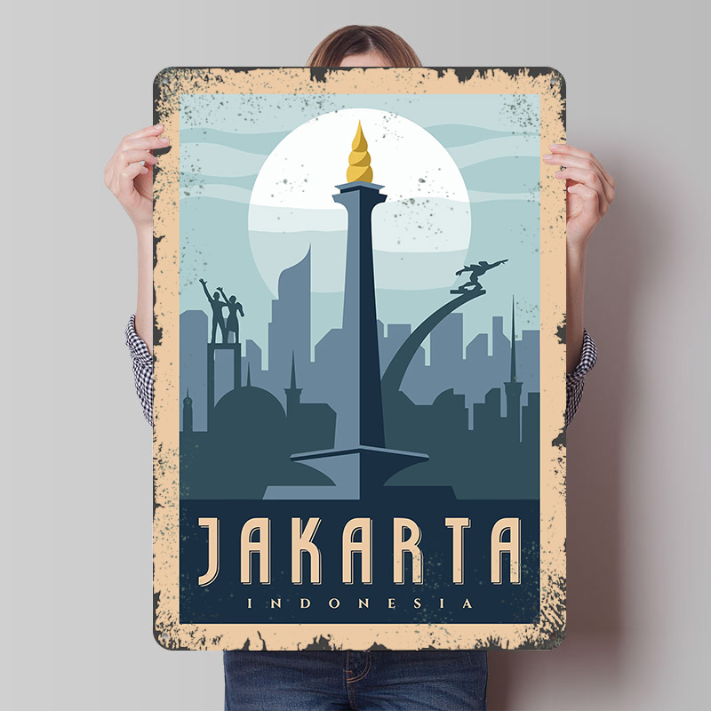 Jakarta Indonesia Travel Metal - Home Decor Jakarta ulasan dan harga