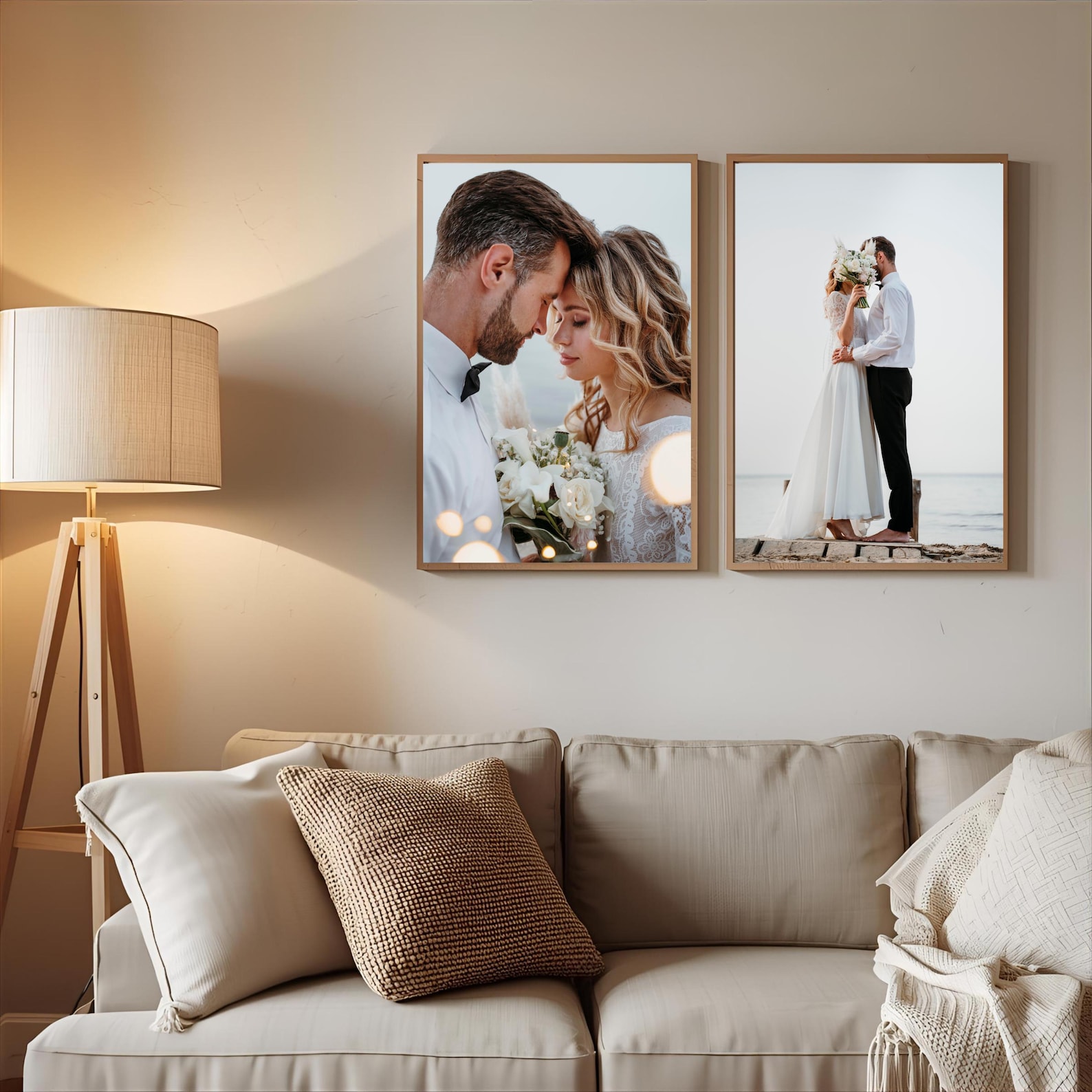 Personalized Photo Canvas, Cus - Home Decor Fabric ulasan dan harga