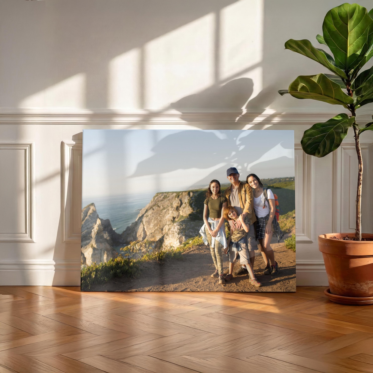 Personalized Photo Canvas, Cus - Home Decor Fabric ulasan dan harga