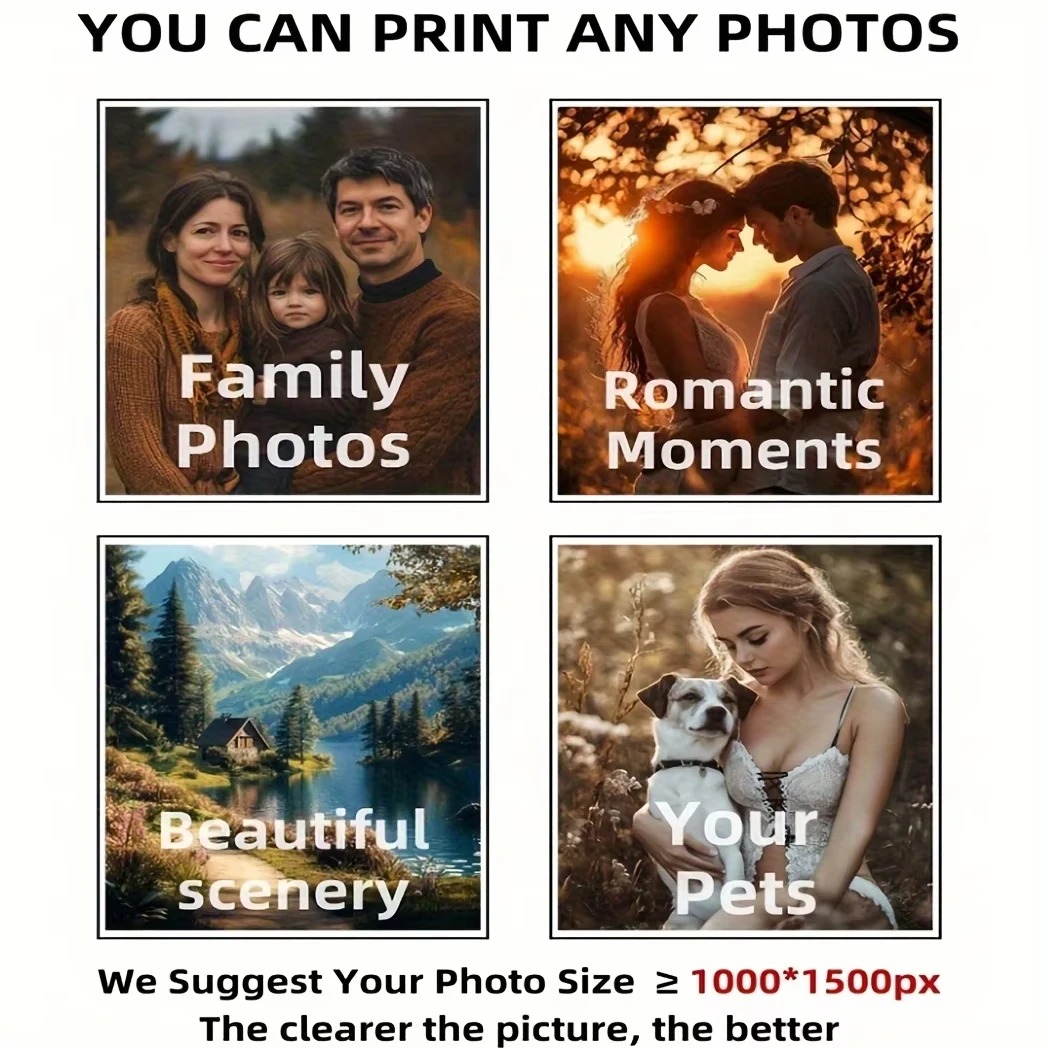 Personalized Photo Canvas, Cus - Home Decor Fabric ulasan dan harga