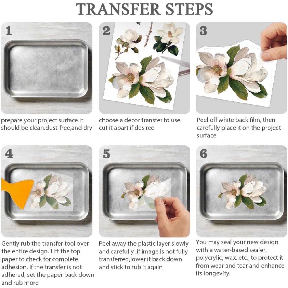 3pcs/Set Watercolor Roses Rub  - Home Decor Flowers ulasan dan harga