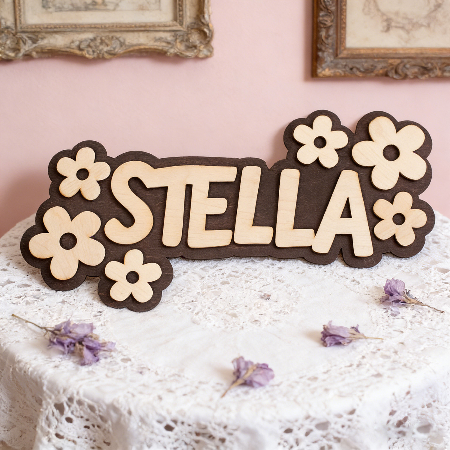 1pc cute small flower wooden s - Home Decor Flowers ulasan dan harga